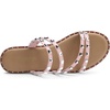 image:imageDREAM PAIRS Womens Clear Studded Rhinestone Slide Sandals Slip on Open Toe Cute Flat Sandals for SummerPinkpurivet