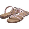 image:imageDREAM PAIRS Womens Clear Studded Rhinestone Slide Sandals Slip on Open Toe Cute Flat Sandals for SummerPinkpurivet