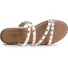 image:imageDREAM PAIRS Womens Clear Studded Rhinestone Slide Sandals Slip on Open Toe Cute Flat Sandals for SummerWhitePuRivet