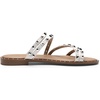 image:imageDREAM PAIRS Womens Clear Studded Rhinestone Slide Sandals Slip on Open Toe Cute Flat Sandals for SummerWhitePuRivet