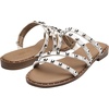 image:imageDREAM PAIRS Womens Clear Studded Rhinestone Slide Sandals Slip on Open Toe Cute Flat Sandals for SummerWhitePuRivet