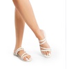 image:imageDREAM PAIRS Womens Clear Studded Rhinestone Slide Sandals Slip on Open Toe Cute Flat Sandals for SummerWhitepu