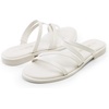 image:imageDREAM PAIRS Womens Clear Studded Rhinestone Slide Sandals Slip on Open Toe Cute Flat Sandals for SummerWhitepu