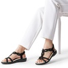 image:imageDREAM PAIRS Womens Comfort Dressy Rhinestone Summer Beach Sandals Slipon Flat Walking Orthopedic Sandals with Elastica Back StrapBlack