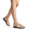 image:imageDREAM PAIRS Womens Comfort Dressy Rhinestone Summer Beach Sandals Slipon Flat Walking Orthopedic Sandals with Elastica Back StrapGold