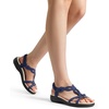 image:imageDREAM PAIRS Womens Comfort Dressy Rhinestone Summer Beach Sandals Slipon Flat Walking Orthopedic Sandals with Elastica Back StrapNavy