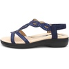 image:imageDREAM PAIRS Womens Comfort Dressy Rhinestone Summer Beach Sandals Slipon Flat Walking Orthopedic Sandals with Elastica Back StrapNavy