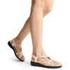 image:imageDREAM PAIRS Womens Comfort Dressy Rhinestone Summer Beach Sandals Slipon Flat Walking Orthopedic Sandals with Elastica Back StrapNude