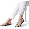 image:imageDREAM PAIRS Womens Comfort Dressy Rhinestone Summer Beach Sandals Slipon Flat Walking Orthopedic Sandals with Elastica Back StrapSilver