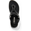 image:imageDREAM PAIRS Womens Comfortable Dressy Flat Sandals Rhinestone Elastic TStrap Thong Sandals for Summer BeachBlack
