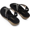 image:imageDREAM PAIRS Womens Comfortable Dressy Flat Sandals Rhinestone Elastic TStrap Thong Sandals for Summer BeachBlack
