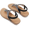 image:imageDREAM PAIRS Womens Comfortable Dressy Flat Sandals Rhinestone Elastic TStrap Thong Sandals for Summer BeachBlackBrownnubuck