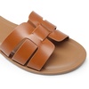 image:imageDREAM PAIRS Womens Dressy Slide Sandals Slipon Comfortable Slides Fashion Casual Open Toe Summer Beach SandalsBrown