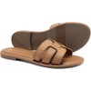 image:imageDREAM PAIRS Womens Dressy Slide Sandals Slipon Comfortable Slides Fashion Casual Open Toe Summer Beach SandalsBrownraffia