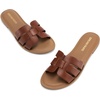 image:imageDREAM PAIRS Womens Dressy Slide Sandals Slipon Comfortable Slides Fashion Casual Open Toe Summer Beach SandalsDark Brown