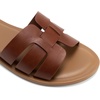 image:imageDREAM PAIRS Womens Dressy Slide Sandals Slipon Comfortable Slides Fashion Casual Open Toe Summer Beach SandalsDark Brown