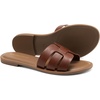 image:imageDREAM PAIRS Womens Dressy Slide Sandals Slipon Comfortable Slides Fashion Casual Open Toe Summer Beach SandalsDark Brown
