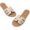 image:imageDREAM PAIRS Womens Dressy Slide Sandals Slipon Comfortable Slides Fashion Casual Open Toe Summer Beach SandalsNudepu