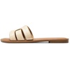 image:imageDREAM PAIRS Womens Dressy Slide Sandals Slipon Comfortable Slides Fashion Casual Open Toe Summer Beach SandalsNuderaffia