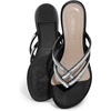 image:imageDREAM PAIRS Womens Fashion Rhinestones Design Slides Sandals Dress Daily Flat Sandals for SummerBlack