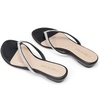 image:imageDREAM PAIRS Womens Fashion Rhinestones Design Slides Sandals Dress Daily Flat Sandals for SummerBlack Glitter