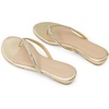 image:imageDREAM PAIRS Womens Fashion Rhinestones Design Slides Sandals Dress Daily Flat Sandals for SummerGold Glitter