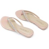 image:imageDREAM PAIRS Womens Fashion Rhinestones Design Slides Sandals Dress Daily Flat Sandals for SummerNude