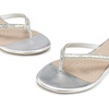 image:imageDREAM PAIRS Womens Fashion Rhinestones Design Slides Sandals Dress Daily Flat Sandals for SummerSilver Glitter