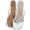 image:imageDREAM PAIRS Womens Fashion Rhinestones Design Slides Sandals Dress Daily Flat Sandals for SummerWhite