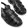 image:imageDREAM PAIRS Womens Fisherman Gladiator Braided Flat Sandal Cute Woven Strappy Closed Toe Shoes for SummerBlackpu