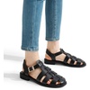 image:imageDREAM PAIRS Womens Fisherman Gladiator Braided Flat Sandal Cute Woven Strappy Closed Toe Shoes for SummerBlackpu
