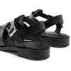 image:imageDREAM PAIRS Womens Fisherman Gladiator Braided Flat Sandal Cute Woven Strappy Closed Toe Shoes for SummerBlackpu