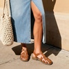 image:imageDREAM PAIRS Womens Fisherman Gladiator Braided Flat Sandal Cute Woven Strappy Closed Toe Shoes for SummerBrownpu