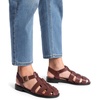 image:imageDREAM PAIRS Womens Fisherman Gladiator Braided Flat Sandal Cute Woven Strappy Closed Toe Shoes for SummerBurgundypu