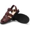 image:imageDREAM PAIRS Womens Fisherman Gladiator Braided Flat Sandal Cute Woven Strappy Closed Toe Shoes for SummerBurgundypu