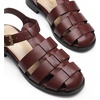 image:imageDREAM PAIRS Womens Fisherman Gladiator Braided Flat Sandal Cute Woven Strappy Closed Toe Shoes for SummerBurgundypu