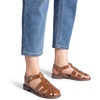 image:imageDREAM PAIRS Womens Fisherman Gladiator Braided Flat Sandal Cute Woven Strappy Closed Toe Shoes for SummerDark Brown