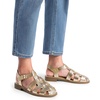 image:imageDREAM PAIRS Womens Fisherman Gladiator Braided Flat Sandal Cute Woven Strappy Closed Toe Shoes for SummerGoldmetallic