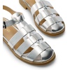 image:imageDREAM PAIRS Womens Fisherman Gladiator Braided Flat Sandal Cute Woven Strappy Closed Toe Shoes for SummerSilverpu
