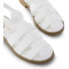image:imageDREAM PAIRS Womens Fisherman Gladiator Braided Flat Sandal Cute Woven Strappy Closed Toe Shoes for SummerWhitepu