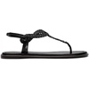 image:imageDREAM PAIRS Womens Flat Sandals Dressy Summer Stappy Comfortable Ankle Elastic TStrap Beach Thong SandalsAll Black