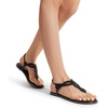 image:imageDREAM PAIRS Womens Flat Sandals Dressy Summer Stappy Comfortable Ankle Elastic TStrap Beach Thong SandalsAll Black