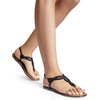 image:imageDREAM PAIRS Womens Flat Sandals Dressy Summer Stappy Comfortable Ankle Elastic TStrap Beach Thong SandalsBlack