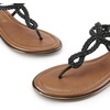 image:imageDREAM PAIRS Womens Flat Sandals Dressy Summer Stappy Comfortable Ankle Elastic TStrap Beach Thong SandalsBlack