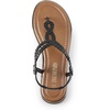 image:imageDREAM PAIRS Womens Flat Sandals Dressy Summer Stappy Comfortable Ankle Elastic TStrap Beach Thong SandalsBlack