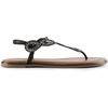 image:imageDREAM PAIRS Womens Flat Sandals Dressy Summer Stappy Comfortable Ankle Elastic TStrap Beach Thong SandalsBlackrhinestone