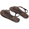 image:imageDREAM PAIRS Womens Flat Sandals Dressy Summer Stappy Comfortable Ankle Elastic TStrap Beach Thong SandalsBrown