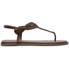 image:imageDREAM PAIRS Womens Flat Sandals Dressy Summer Stappy Comfortable Ankle Elastic TStrap Beach Thong SandalsBrown