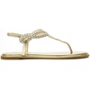 image:imageDREAM PAIRS Womens Flat Sandals Dressy Summer Stappy Comfortable Ankle Elastic TStrap Beach Thong SandalsGold