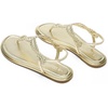 image:imageDREAM PAIRS Womens Flat Sandals Dressy Summer Stappy Comfortable Ankle Elastic TStrap Beach Thong SandalsGold